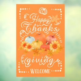 秋かぼちゃオレンジ ウィンドウサイン