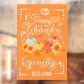 秋かぼちゃオレンジ ウィンドウサイン (シート2)