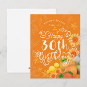 秋かぼちゃオレンジ シーズンカード (正面/裏面)