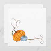 秋かぼちゃグリーティングカード シーズンカード (正面/裏面)