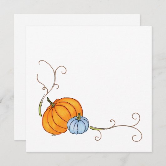 秋かぼちゃグリーティングカード シーズンカード (正面/裏面)