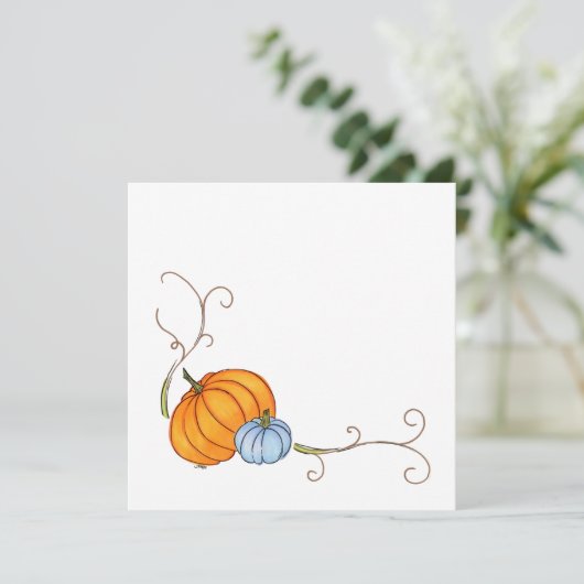 秋かぼちゃグリーティングカード シーズンカード (スタンド正面)