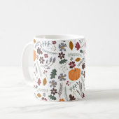 秋かぼちゃコンテンポラリーグラフィックパターン コーヒーマグカップ (正面左)