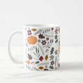 秋かぼちゃコンテンポラリーグラフィックパターン コーヒーマグカップ (左)