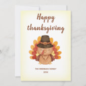 秋かぼちゃゴッブルサンクスギビング シーズンカード (正面)