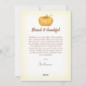 秋かぼちゃゴッブルサンクスギビング シーズンカード (裏面)