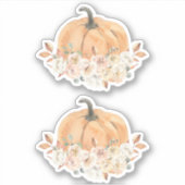 秋かぼちゃシール Boho Pumpkinベビーシャワー シール (正面)