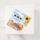 秋かぼちゃトラック |ひまわりベビーBBQシャワー フェイバータグ (インサイチュ)