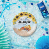 秋かぼちゃトラック |ひまわりベビーBBQシャワー ペーパープレート (パーティー)