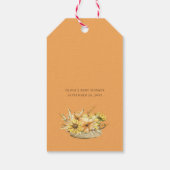 秋かぼちゃトラック |ひまわり赤ちゃんシャワー ギフトタグ (裏面)