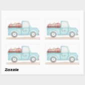 秋かぼちゃトラック 長方形シール (シート)