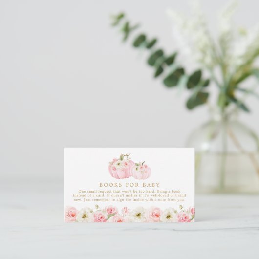 秋かぼちゃピンク本ベビー エンクロージャーカード (スタンド正面)