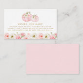 秋かぼちゃピンク本ベビー エンクロージャーカード (正面/裏面)