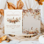 秋かぼちゃフローラハートベビーシャワーオムツ エンクロージャーカード