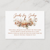 秋かぼちゃフローラハート赤ちゃんシャワーブック エンクロージャーカード (正面)