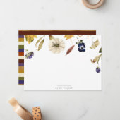 秋かぼちゃフローラ文房具ノートカード ノートカード (正面/裏面インサイチュ)