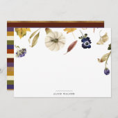 秋かぼちゃフローラ文房具ノートカード ノートカード (正面/裏面)