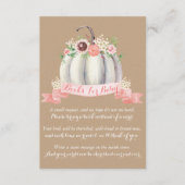 秋かぼちゃブックリクエストカード、ベビー用ブック エンクロージャーカード (正面)