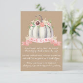 秋かぼちゃブックリクエストカード、ベビー用ブック エンクロージャーカード (スタンド正面)