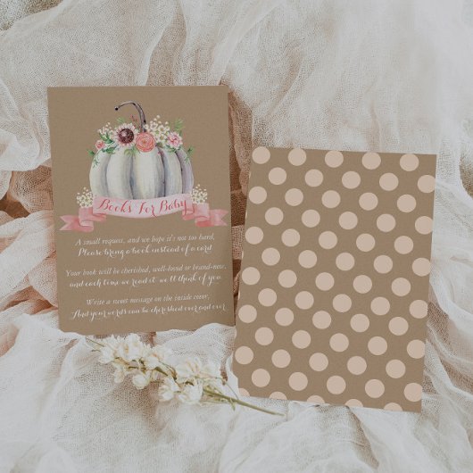 秋かぼちゃブックリクエストカード、ベビー用ブック エンクロージャーカード