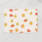 秋かぼちゃブライダルシャワー名簿 エンクロージャーカード (裏面)