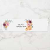 秋かぼちゃブルゴーニュ赤面ピンクの水ラベル ペットボトルラベル (シングルラベル)