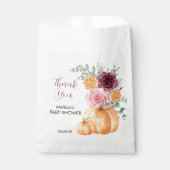 秋かぼちゃブルゴーニュ赤面ピンクフローラ感謝していユー フェイバーバッグ (正面)