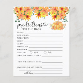 秋かぼちゃベビー予測及びアドバイス