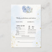 秋かぼちゃベビー予測赤ちゃんシャワーゲームカード アドバイスカード (正面)