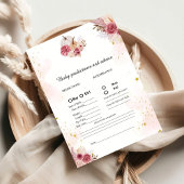 秋かぼちゃベビー予測赤ちゃんシャワーゲームカード アドバイスカード