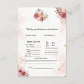 秋かぼちゃベビー予測赤ちゃんシャワーゲームカード アドバイスカード (正面)