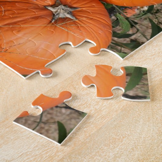 秋かぼちゃペア抽象芸術 ジグソーパズル (側面)