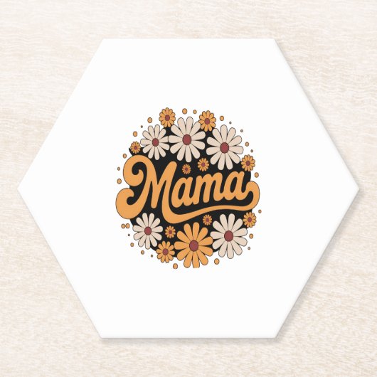 秋かぼちゃママ ペーパーコースター (正面)