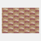 秋かぼちゃワゴンブラウンボホ ラッピングペーパーシート (正面)