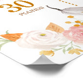 秋かぼちゃ女の子1年目マイルストーンポスター ポスター (角)