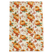 秋かぼちゃ季節 ミディアムペーパーバッグ (裏面)