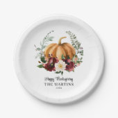 秋かぼちゃ感謝祭 ペーパープレート (正面)