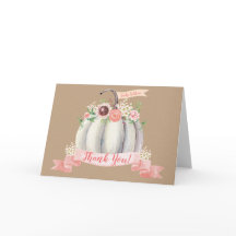 秋かぼちゃ折りサンキューカード