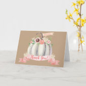 秋かぼちゃ折りサンキューカード カード (黄色い花)