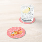 秋かぼちゃ桃 ラウンドペーパーコースター (インサイチュ)