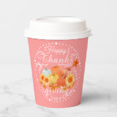 秋かぼちゃ桃 紙コップ (正面)