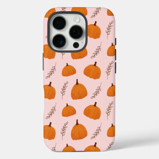 秋かぼちゃ模様ピンク Case-Mate iPhoneケース (裏面)
