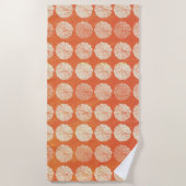 秋かぼちゃ模様 ビーチタオル (正面)