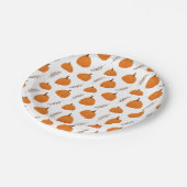 秋かぼちゃ模様 ペーパープレート (アングル)
