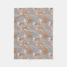 秋かぼちゃ畑と紅葉とキノコ