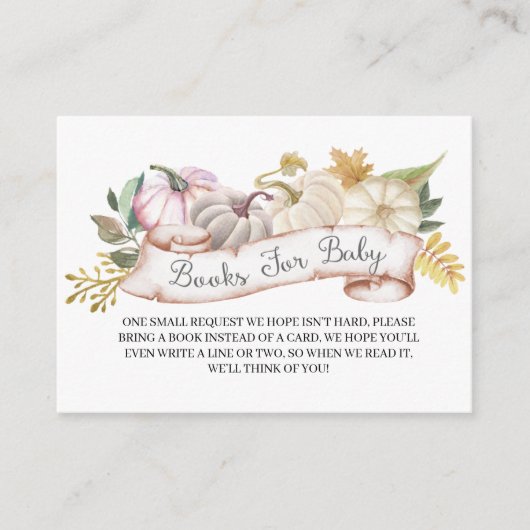 秋かぼちゃ秋のベビー囲いカード帳 エンクロージャーカード (正面)