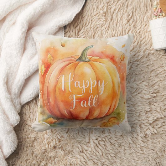 秋かぼちゃ秋オレンジ色の水色 クッション (ブランケット)