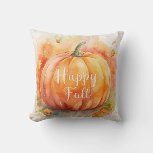秋かぼちゃ秋オレンジ色の水色 クッション (正面)