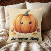 秋かぼちゃ秋オレンジ色の水色 クッション