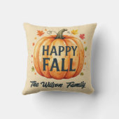 秋かぼちゃ秋オレンジ色の水色 クッション (裏面)